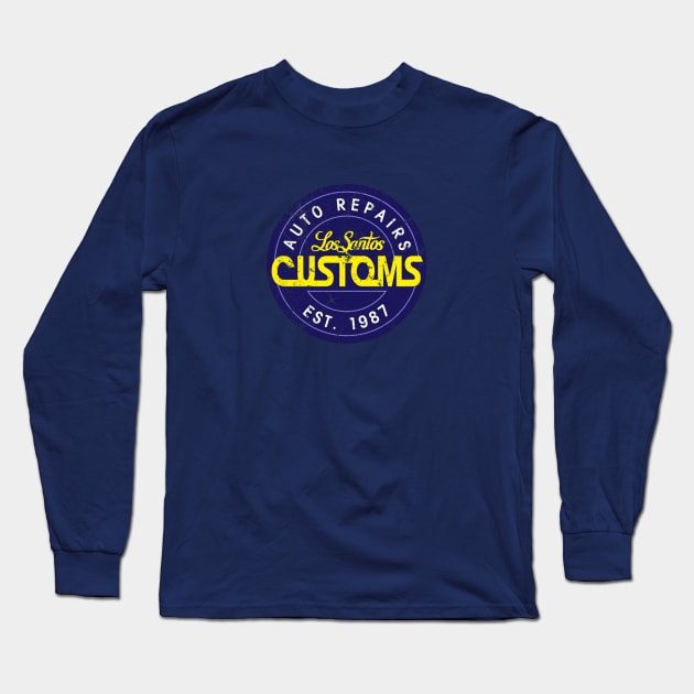 Los Santos Customs Long Sleeve T-Shirt by sketchfiles